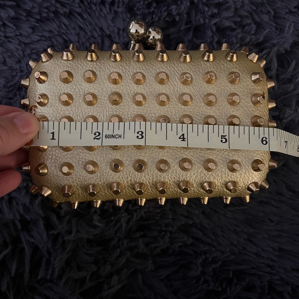 VINTAGE MMS Design Studio Gold Studded Clutch